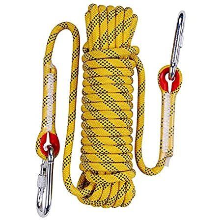 Aoneky 10 mm Static Outdoor Rock Climbing Rope, Fire Escape Safety Rappelli
