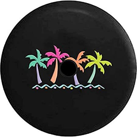 Pike Outdoors JL Series Spare Tire Cover with Backup Camera Hole Tropical P