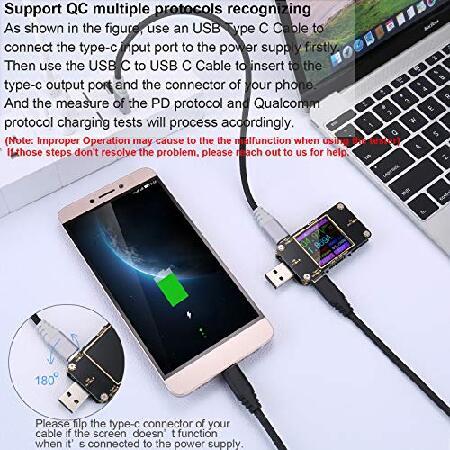 最大80％オフ USB C Power Meter Tester， Eversame USB Voltmeter Ammeter Load Tester，USB Voltage and Current モニター with Braided USB C to USB C Cable(1.5Ft/50cm)-Te