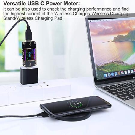 最大80％オフ USB C Power Meter Tester， Eversame USB Voltmeter Ammeter Load Tester，USB Voltage and Current モニター with Braided USB C to USB C Cable(1.5Ft/50cm)-Te