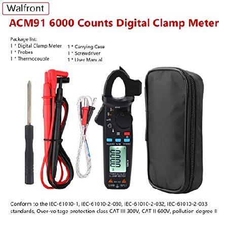 超激安新品 Walfront Clamp Meter， ACM91 1mA True RMS Clamp Meter AC/DC Clamp Meter Multimeter Low Impedance Tester， Digital Clamp Meter 6000 Counts