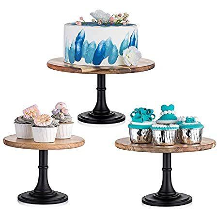 木製ケーキデザートスタンド メタルブラックマットベース 8インチラウンドカップケーキホルダー 結婚式 誕生日パーティー 台座ディスプレイプレート 3p B07xx4r85d 海外輸入専門のhiroshop 通販 Yahoo ショッピング