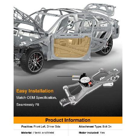 A-Premium 電動パワーウィンドウレギュレーター モーター付き ホンダ