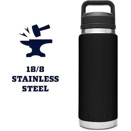 並行輸入品】YETI ランブラー 26オンスボトル ブラック ステンレス