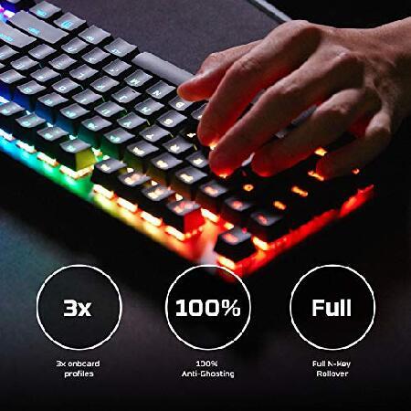 本格派ま！ HyperX Alloy Origins - メカニカル ゲーミングキーボード， Software-Controlled Light ＆ Macro Customization， Compact Form Factor， RGB LED Backlit - Tacti
