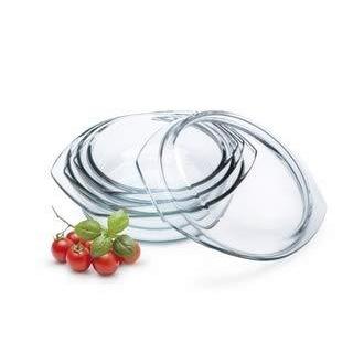 色々な Simax ラウンドガラスキャセロール6点セット 蓋付き ホウケイ酸ガラス ヨーロッパ製 クリアガラスベーキング皿3点セット 0.75クォート 1クォ 料理別鍋