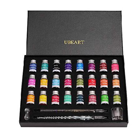 並行輸入品】クリスタルガラスペン ディップペンセット 28本