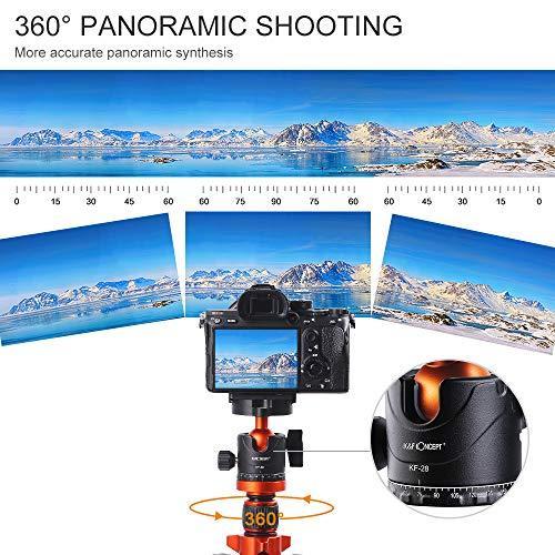 本日価格！！ K＆F Concept TM2515M1 67インチ コンパクト 軽量 アルミニウム 旅行 三脚 10kg/22ポンド 耐荷重 一脚 360° パノラマボールヘッド デジタル一眼レフカメラ用 【2107369940】(10750円)