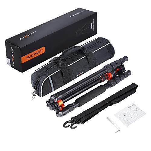 本日価格！！ K＆F Concept TM2515M1 67インチ コンパクト 軽量 アルミニウム 旅行 三脚 10kg/22ポンド 耐荷重 一脚 360° パノラマボールヘッド デジタル一眼レフカメラ用 【2107369940】(10750円)