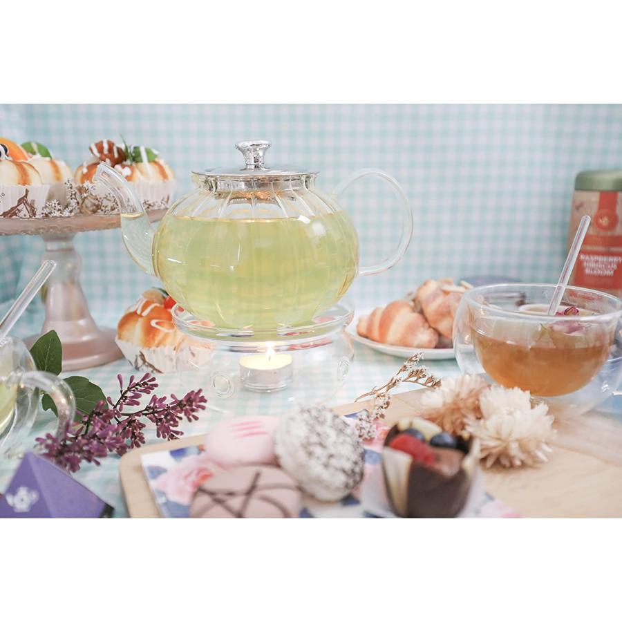 【並行輸入品】Teabloom ティーポット Vienna ガラス プレミアムホウケイ酸ガラス 取り外し可能なステンレスインフューザー付き コンロと電子レンジ_6