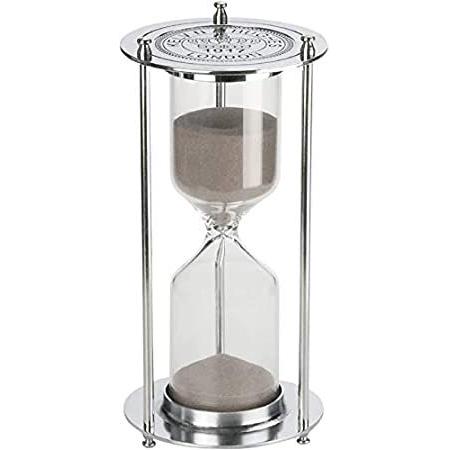 KSMA 砂時計 5分 砂タイマー 真鍮調 金属製砂時計 白い砂付き 砂時計