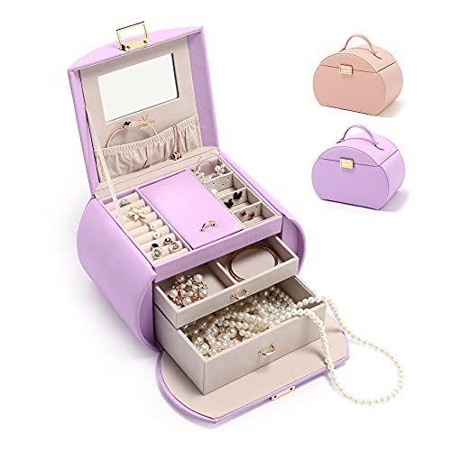 卸売 Vee プリンセススタイルジュエリーボックス ミラー付き オールインワンジュエリーオーガナイザー イヤリングネックレスリング ブレスレット用 大容量ジ アクセサリーケース Www Oroagri Eu
