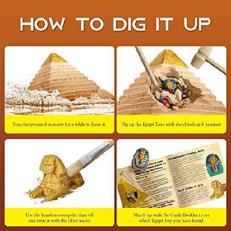 タイムセール商品 XXTOYS Ancient Egyptian Pyramids 発掘キット Gem Excavation Set STEM Science Educational Toys Archaeology Gifts for Boys ＆ Girls