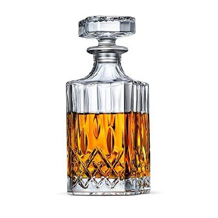 並行輸入品】ウイスキーデキャンタ スクエア ストッパー付き