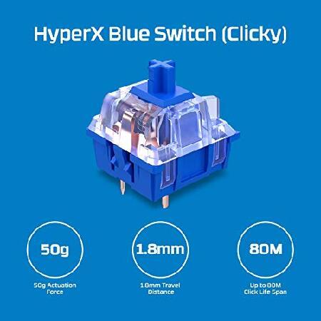 オブジェの通販 HyperX HX-KB6BLX-US 合金起源メカニカルUSBゲームキーボード ソフトウェア制御ライトとマクロカスタマイズ コンパクトフォームファクター クリックスイッチ、ブ