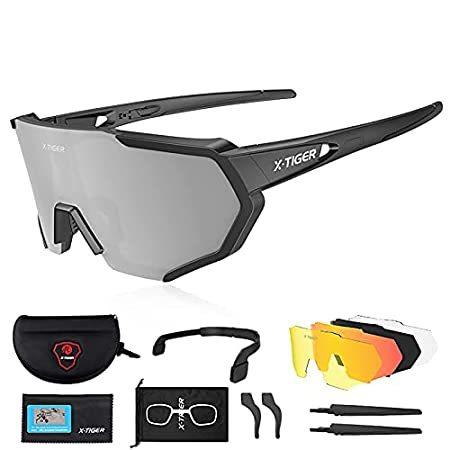 X-TIGER スポーツサングラス 偏光 交換可能なレンズ5個付き X-TIGER スポーツサングラス 偏光 交換可能なレンズ5個付き
