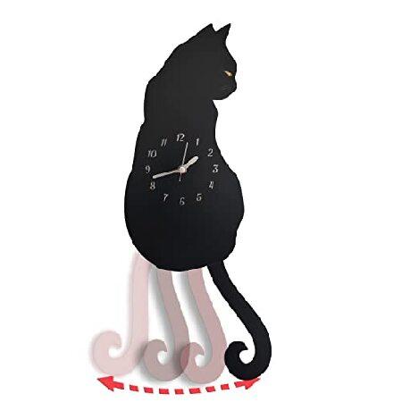 黒猫振り子 ウォールクロック 猫時計 動く尾 黒猫 揺れる 奇抜な面白い壁掛け時計 リビングルーム オフィス カフェ 寝室 黒猫愛好家へのギフトに B08hr9qn 海外輸入専門のhiroshop 通販 Yahoo ショッピング