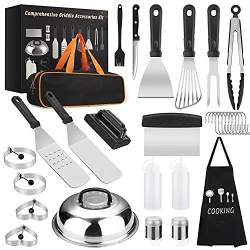 Yekale Griddle Accessories キット, 31 Pcs Griddle Grill Tools Set for ブラック