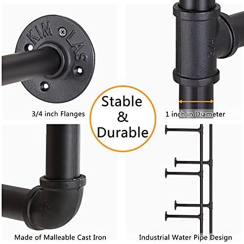 【ラスト1点】 Pynsseu 工業用鉄パイプ棚ブラケットユニット ファームハウス 壁取り付け パイプ棚 キッチン バスルーム DIY 本棚 リビングルーム 収納 4 【R2744477661】(14000円)