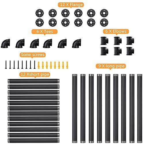 【ラスト1点】 Pynsseu 工業用鉄パイプ棚ブラケットユニット ファームハウス 壁取り付け パイプ棚 キッチン バスルーム DIY 本棚 リビングルーム 収納 4 【R2744477661】(14000円)