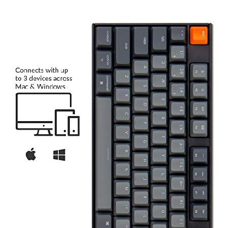 日本国内純正品 Keychron K10 Full Size 104 Keys Bluetooth ワイヤレス/USB Wired メカニカル ゲーミングキーボード for Mac with Gateron G Pro Brown スイッチ/Multitasking/
