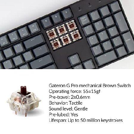 日本国内純正品 Keychron K10 Full Size 104 Keys Bluetooth ワイヤレス/USB Wired メカニカル ゲーミングキーボード for Mac with Gateron G Pro Brown スイッチ/Multitasking/