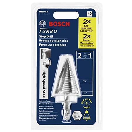 お取寄 Bosch IMSDC4 1/4 In. to 7/8 In. High-Speed Steel Turbo Impact Step Drill Bit