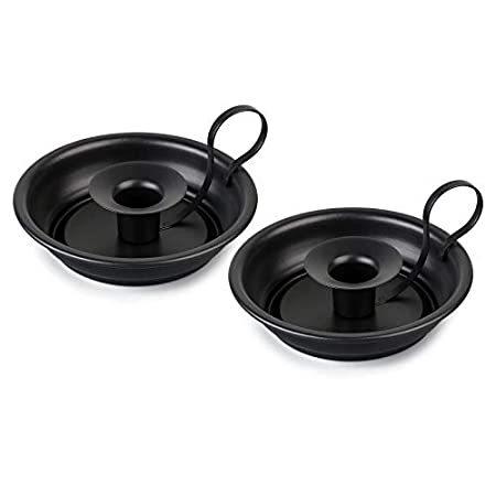 有名人芸能人 インテリア ディナーパーティ ホリデー バレンタイン クリスマス 結婚式 メタルキャンドルホルダー2個セット ハンドル付き ブラックテーパーキャンドルホルダーパン 並行輸入 人気 海外製 プレゼント おしゃれ 雑貨 インテリア雑貨 Nch Com Np