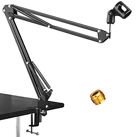 正規品 調整可能 Desk Arm Mic メタル Durable Stand, Microphone Suspension Bra Boom Scissor マイクスタンド