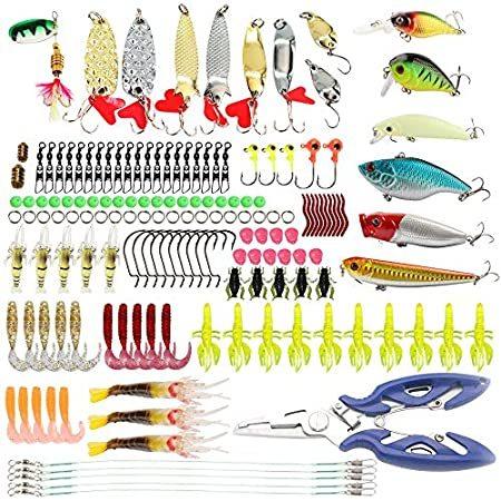 独特な 釣りルアーキット 14 ツールアクセサリー タックルボックス トップウォータールアー ジグ プラスチックワーム スピナーベイト クランクベイト 疑似餌 スプーン Moonbreaking Com