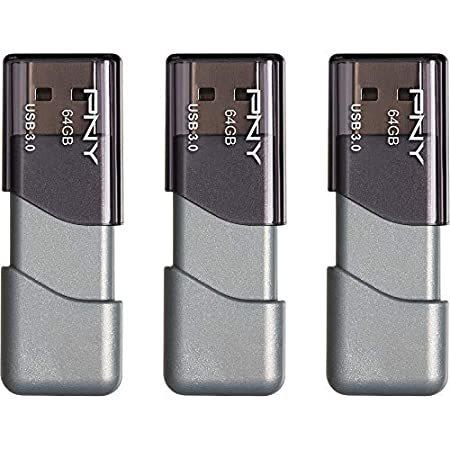 PNY 64GB Turbo Attach&#xE9; 3 3.0 フラッシュドライブ 3-Pack :B08Y2HMH5X:海外輸入専門のHiroshop - 通販