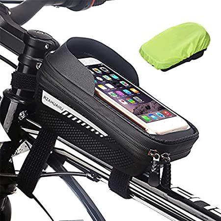 自転車バッグ フロントフレーム 自転車バッグ 防水 バイク 電話マウント トップ チューブバッグ バイク 電話ケースホルダー アクセサリー サイクリン