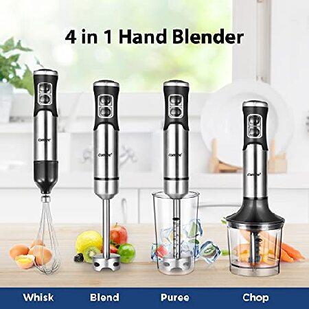 Gavasto Immersion Blender 800 Watts Scratch Resistant Hand Blender,15 Speed  and Turbo Mode Hand Mixer, Heavy Duty Copper Motor Stainless Steel Smart