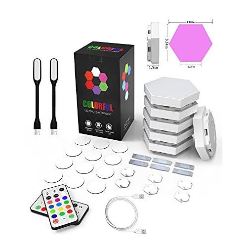 並行輸入品】LED六角形ライト ウォールライト デュアルコントロール