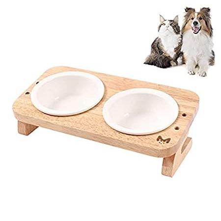 超安い品質 猫用 ペット 便利 プレゼント 海外製 人気 送料無料 並行輸入品 Elevated Double Cat Dog Bowls Pet Food Water Bowl With 15 Tilted Raised P 食器 餌やり 水やり用品 Smssvg Org