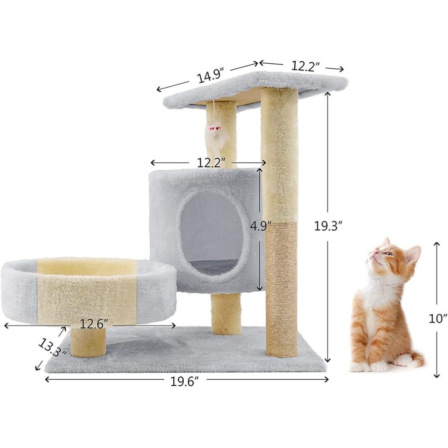 美しい キャットタワー おしゃれ 大型猫 スリム 木製 キャットタワー 人気 ペット用品 北欧 多機能 スリム 木製 キャットタワー Gulfalum Qa