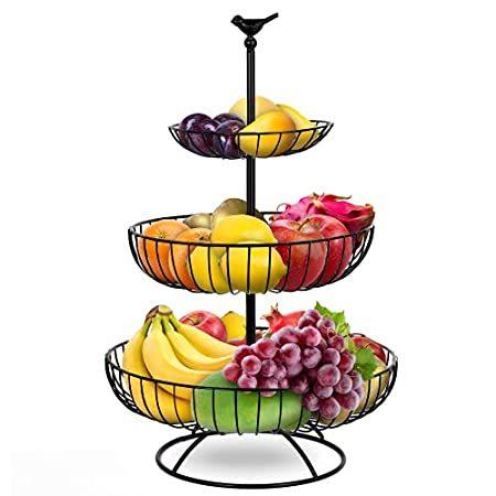 アウトレット値下 フルーツバスケット ワイヤー おしゃれ かご 3段 メタル 金属 特別セット価格 Www Superavila Com