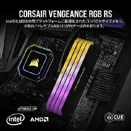 大阪買蔵 CORSAIR DDR4-64GB 3200MHz CL16 デスクトップPC用メモリ VENGEANCE RGB RS 64GB (16GB×4枚) CMG64GX4M4E3200C16 16GBx4