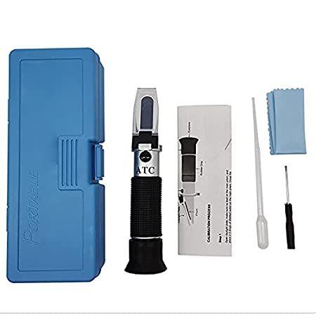 Chironal 1Pcs Brix 032% ハンドヘルド ポータブル Brix Refractometer with ATC Sugar Test