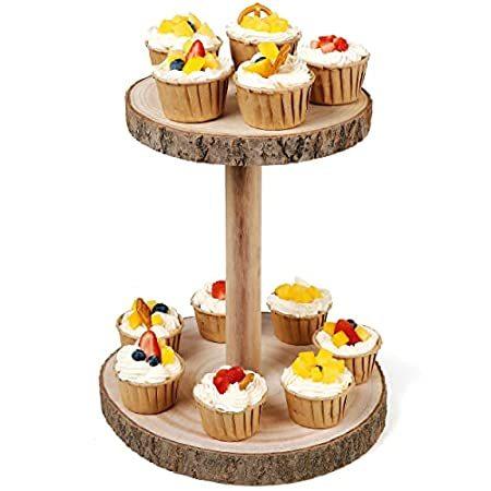 カップケーキスタンド 木製 素朴な外観 タワー ボード 天然木 2段トレイ サービングトレイ 木製スライス ケーキホルダー B09cgpqygt 海外輸入専門のhiroshop 通販 Yahoo ショッピング