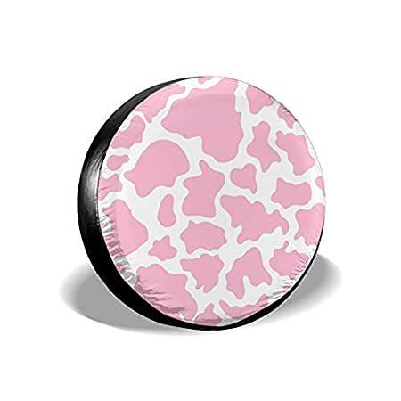 Pink Cow Print Spare Tire Cover 防水 Dust-Proof UV Sun Wheel Tire Cov Spare Tire Cover PINK Camouflage HORSE Fit for Ford Bronco Jeep