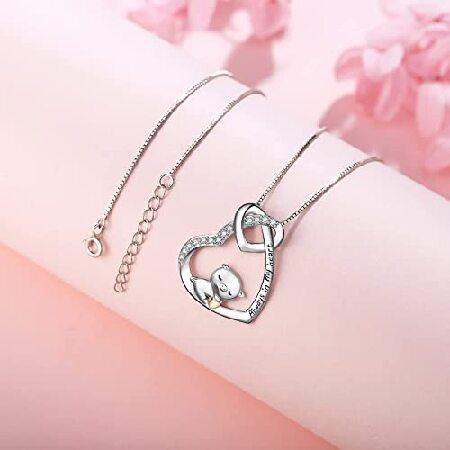 ABBGIABBW 豚ネックレス 925スターリングシルバー かわいい