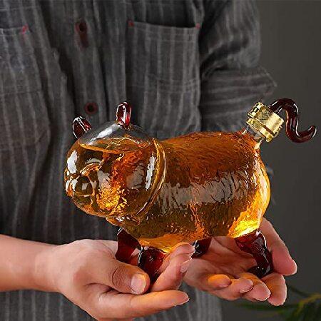 【並行輸入品】デキャンタ ウィスキー  ガラス アニマル ウィスキーボトル 750ml リキュール  Cat  鉛フリーデキャンタ ウォッカ スコッチ ラム テキーラ ワイ_2