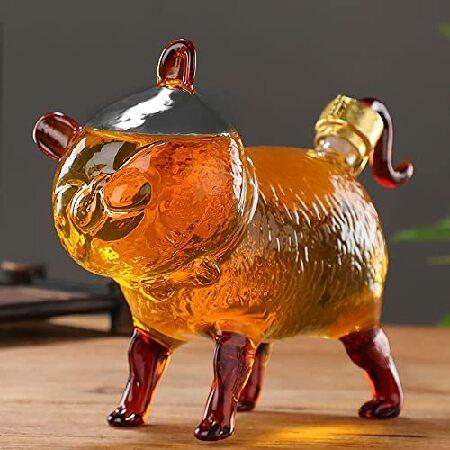 【並行輸入品】デキャンタ ウィスキー  ガラス アニマル ウィスキーボトル 750ml リキュール  Cat  鉛フリーデキャンタ ウォッカ スコッチ ラム テキーラ ワイ_3