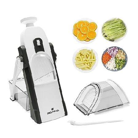 フルスター 6in1 マンドリンスライサー 野菜カッター コンテナ付　日本未発売 並行輸入品】ONCE FOR ALL 安全なマンドリンスライサー 5イン1 野菜