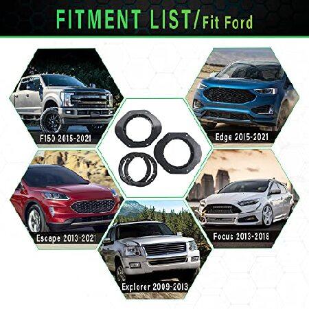 NuIth Car スピーカー Adapter Spacer Rings Compatible with Ford F-150 Escape Explorer Fusion 2013-2020 6.5/6.75 Inch Aftermarket Door スピーカー Adapte｜hiro-s-shop｜02