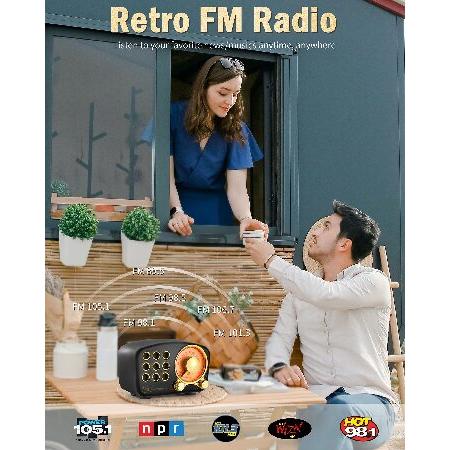 レトロ Radio Bluetooth スピーカー, ヴィンテージ Radio FMラジオ with O｜hiro-s-shop｜04