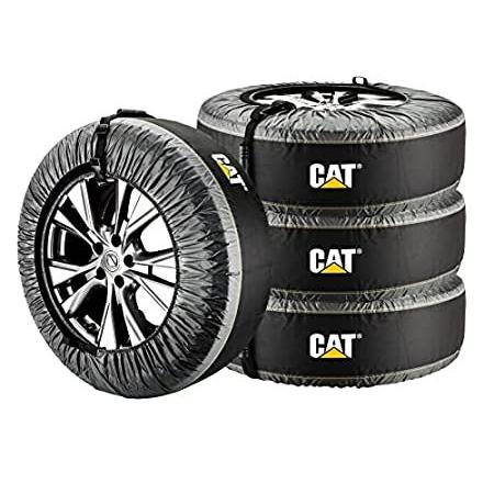 Cat Tire Covers, Seasonal Spare Tire Totes, Piece Wheel Bags for Winter,