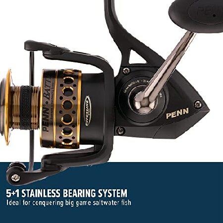 参議院 PENN Battle Spinning Fishing Reel Kit with Spare Spool and Reel Cover， Size 4000