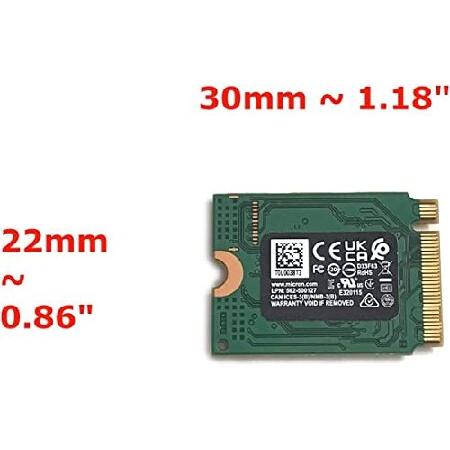 Micron SSD 512GB M.2 2230 30mm NVMe PCIe 4.0 Gen4 x4 MTFDKBK512TFK